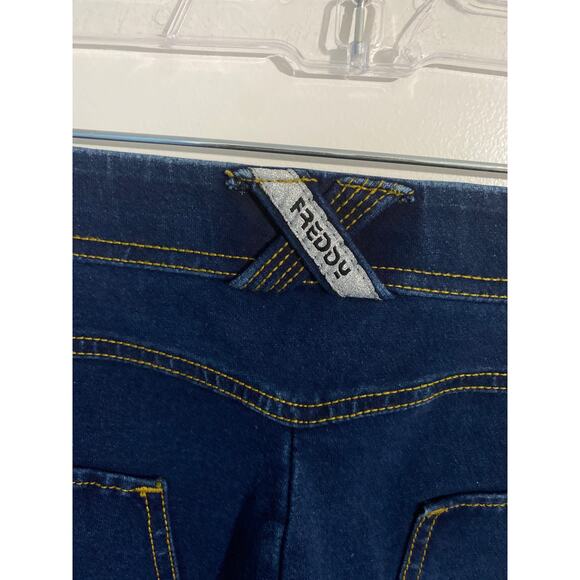 Freddy Wrup jeans NEW women’s size XL dark blue 7/8 length stretch booty lift - Picture 6 of 8